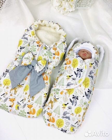 Конверт из овчины, комплект на выписку