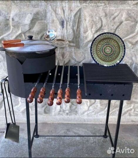 Мангал с казаном