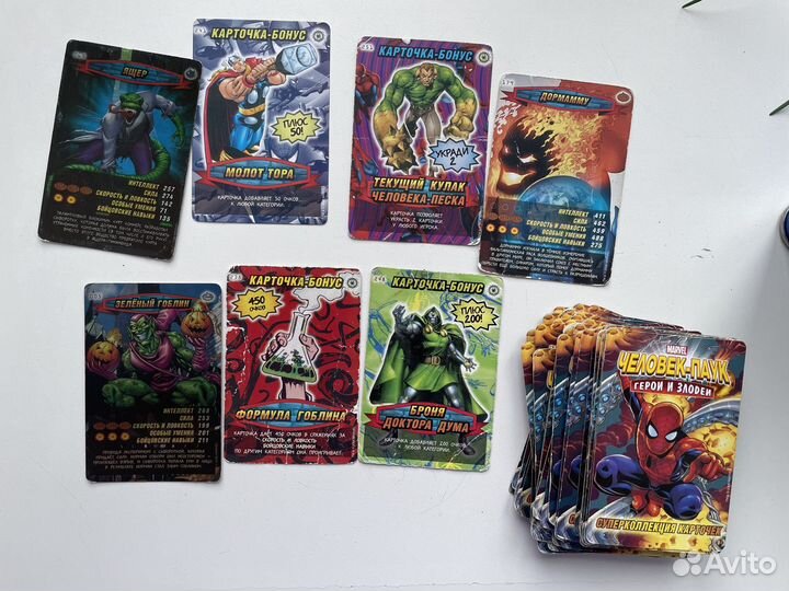 Карточки человек паук, скуби-ду, черепашки нинздя