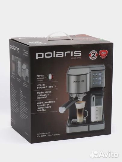 Кофеварка рожковая polaris pcm 1536e