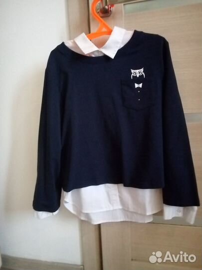 Продам школьный комплект рубашка и джемпер