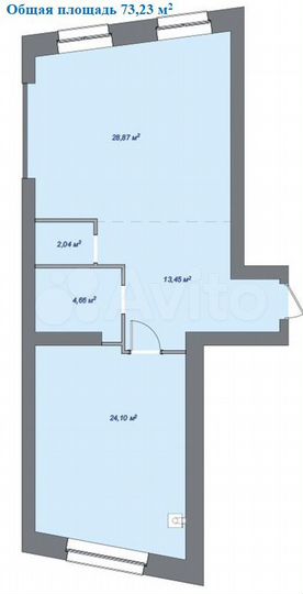 2-к. квартира, 73,2 м², 7/7 эт.