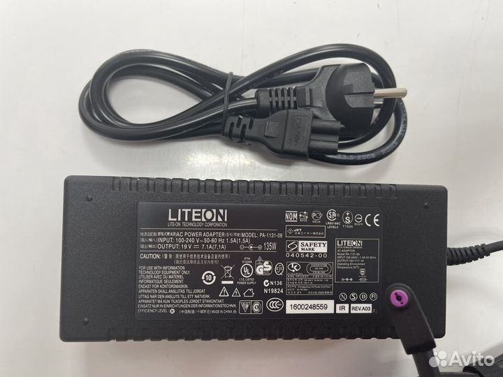 Блок питания для ноутбуков Acer 19V 7.1A 5.5x1.7