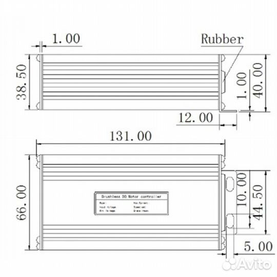 Контроллер электровелосипеда KT 60V 22A (1500W)