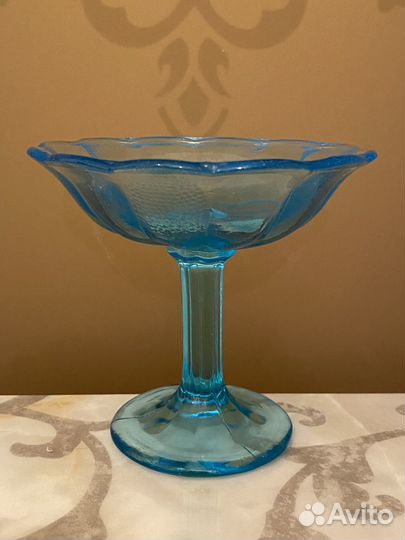 Антикварная ваза Купоросное стекло Неман СССР