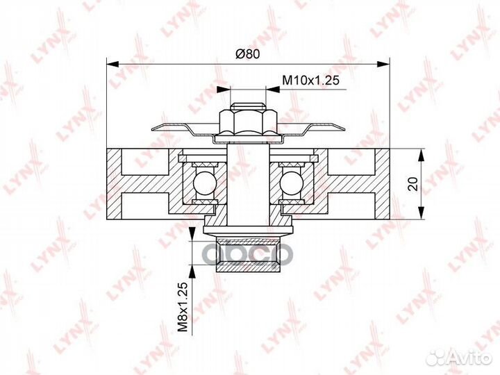 Ролик натяжной приводного ремня PB5046 lynxauto