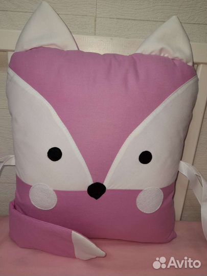 Бортики в детскую кроватку зверюшки