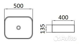 Раковина для ванной CeramaLux MNC 190