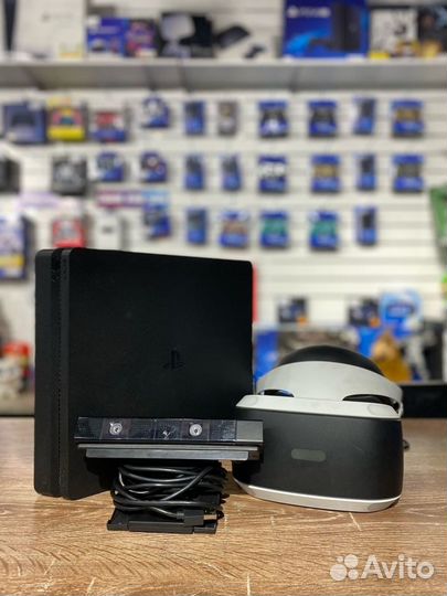 Ps4 Slim + Шлем VR + Камера