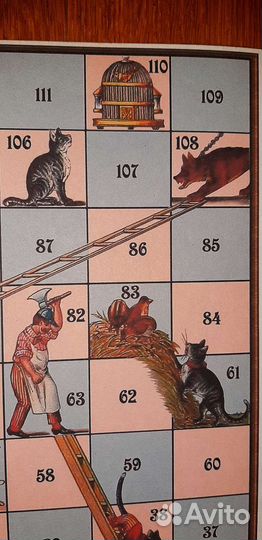 Новая настольная игра 1910 года Коты и лестницы