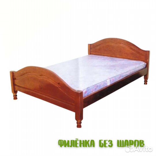 Филенка. Кровать из массива дерева