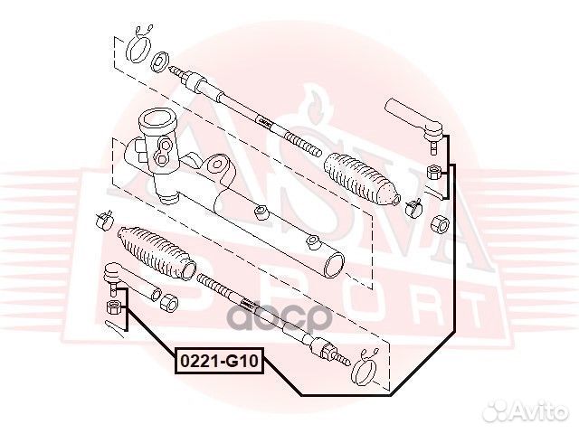 Наконечник рулевой 0221-G10 asva
