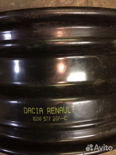 Диск штампованный renault logan р 15