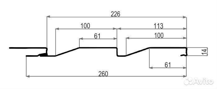 Сайдинг мп ск (пэ-01-8017-0.45) корабельная доска