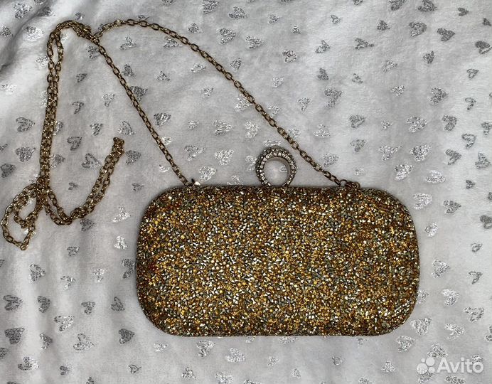Клатч женский золотой