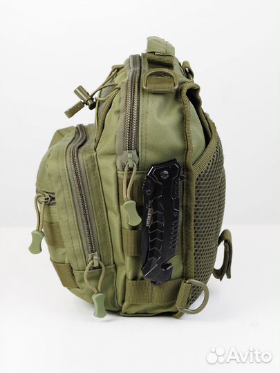 Сумка тактическая наплечная, 7,5л, Олива