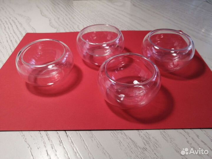 Пиалы с двойным стеклом для чая, варенья, соусов