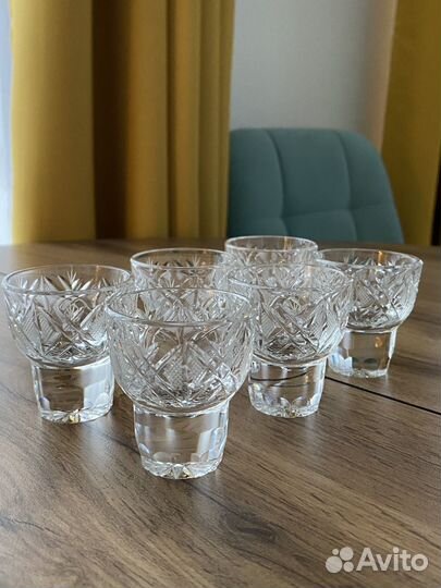 Стопки. Богемский хрусталь. 6 штук