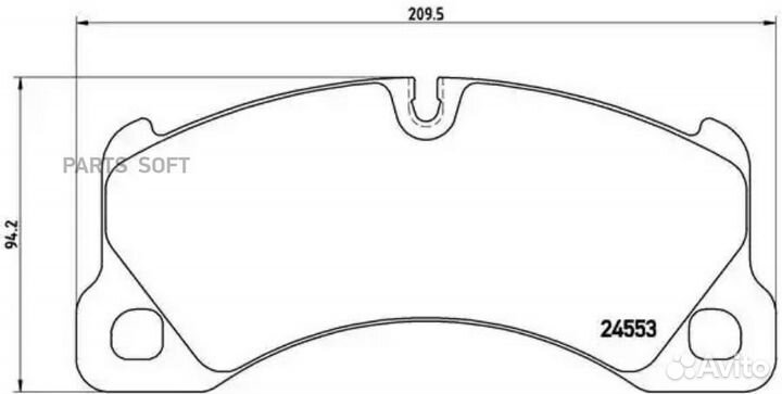 Brembo P65017 Колодки пер.VW touareg 04-10/porsche