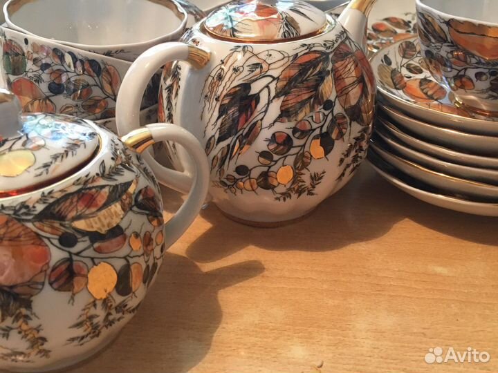 Чайный сервиз лфз СССР «Золотой сад»
