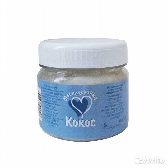 Масло (баттер) кокоса натуральное, раф., 100 мл