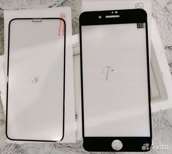 Защитное стекло на айфон 7+, X, Xr, Xs, 11