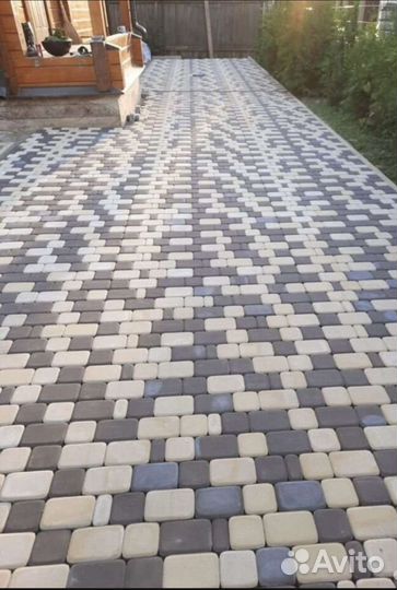 Укладка тротуарной плитки, бордюр брусчатка и.т