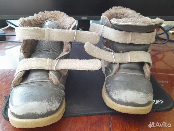 Ортопедические детские зимние кожаные ботинки