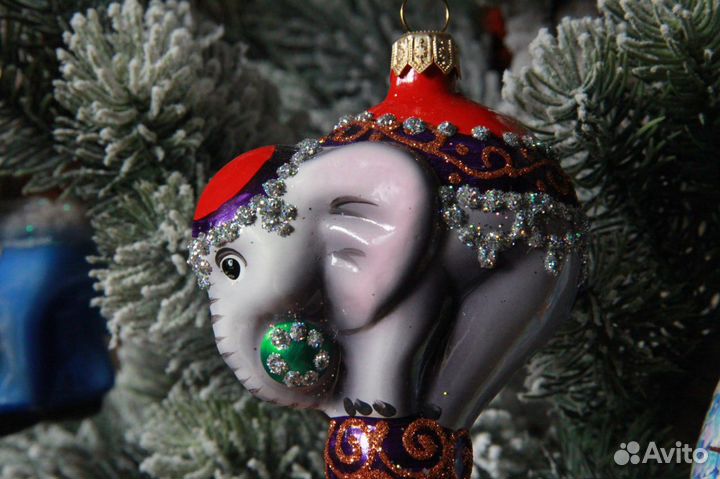Ёлочная игрушка фабрики Ариель Слон. Новая