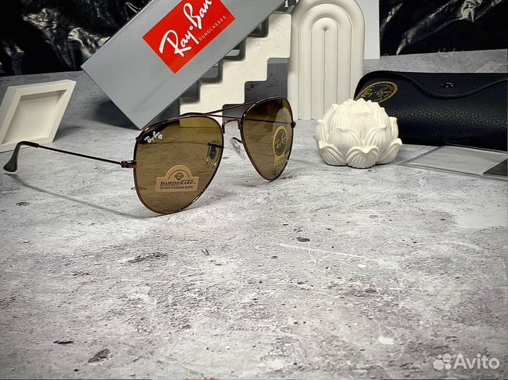 Очки Ray Ban Aviator коричневые