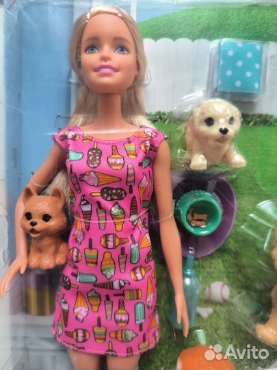 Кукла Барби с питомцами новая
