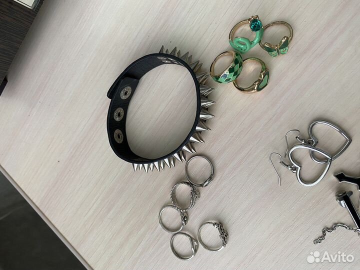 Серьги кольца браслет бижутерия