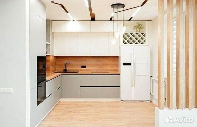 Кухонный гарнитур угловой в потолок на заказ