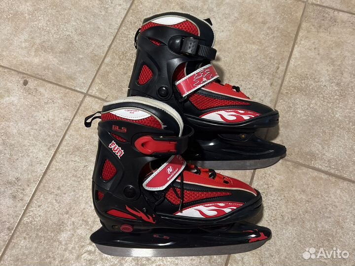 Коньки детские раздвижные 31 36 с сумкой
