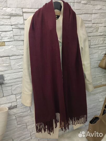 Шарф палантин плед вязаный женский