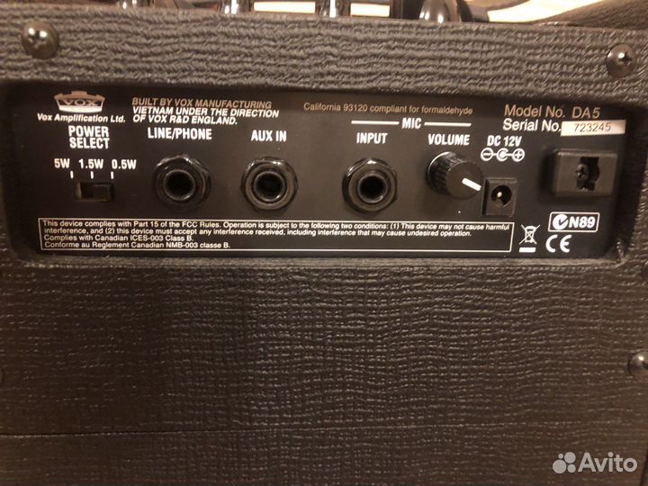 Комбоусилитель VOX DA5