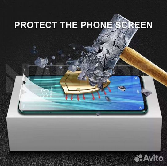 Закаленное стекло 9H для Xiaomi Redmi Note 8 Pro