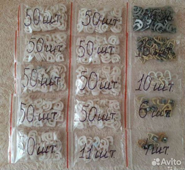 Крючки к разным карнизам