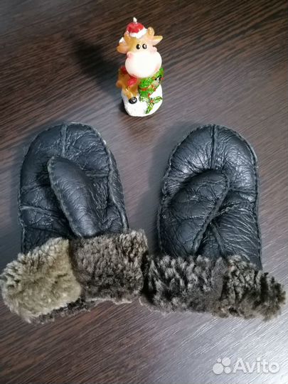 Варежки детские из овчины