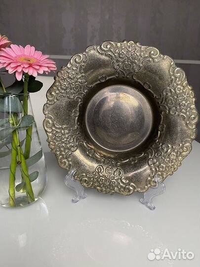 Блюдо фруктовница латунь