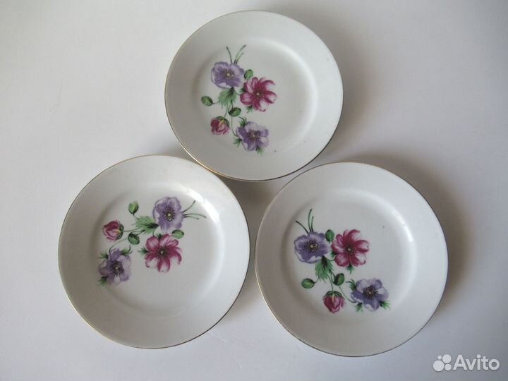 Три тарелочки кахла гдр винтаж