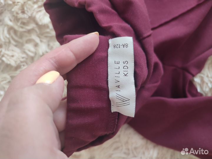 Брюки школьные бордовые