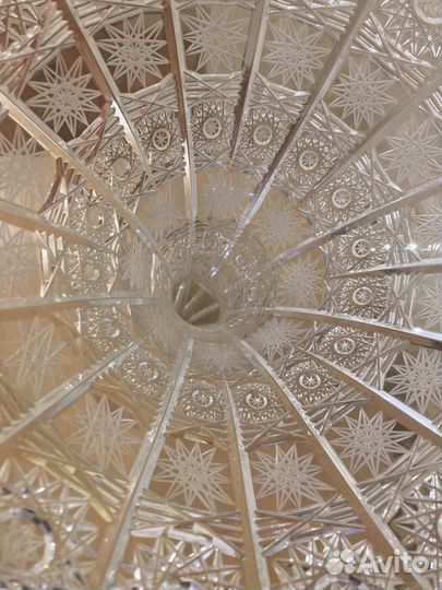 Ваза чехия раритет богемский хрусталь 1985 г