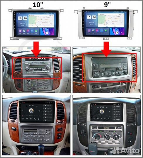 Магнитола Toyota Land Cruzer 100 Android