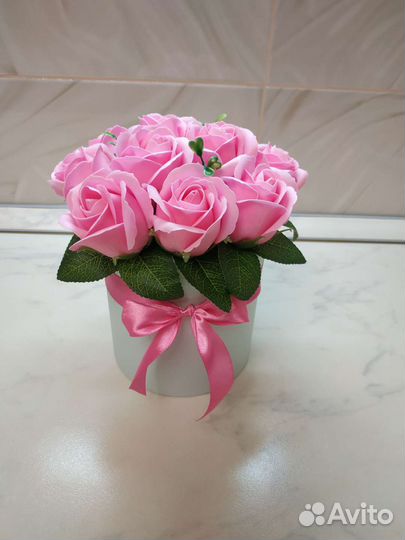 Букет цветов из мыльных роз