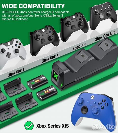 Зарядная док-станция для геймпада Xbox One X/S/Eli