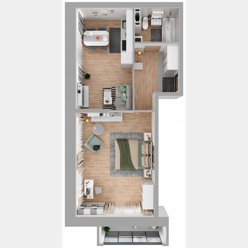1-к. квартира, 52 м², 22/23 эт.