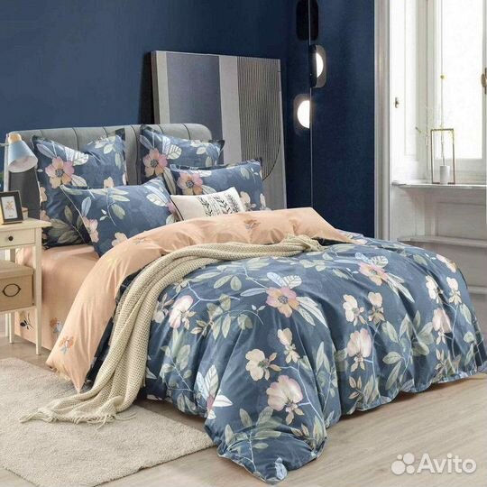 Постельное белье евро с готовым одеялом