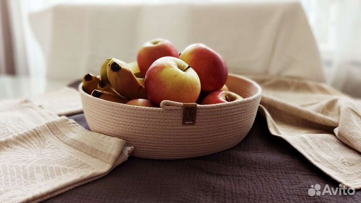 Корзина из хлопкового шнура