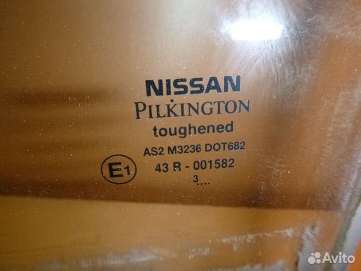 Стекло двери задней левой nissan almera N16 2000-2